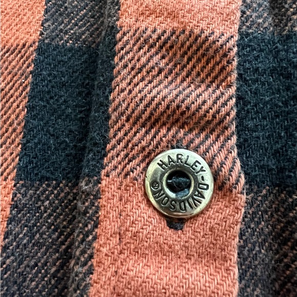 Harley Davidson women’s XS plaid Buffalo print button up shirt - Picture 5 of 6